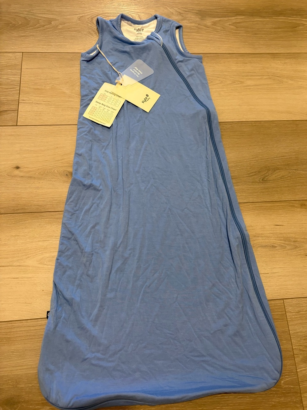 Kyte Baby Light Blue Sleeveless Sleep Sack
